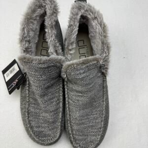 Hey Dude Denny Mens US 10 Gray Slip On Fur Lined Slipper Ankle Boot Sleet Cozy